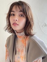 切りっぱなしボブ×ナチュラルベージュ×Masena