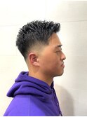 フェードかき上げアップバングショート
