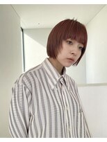 ソイリウム 下北沢(soi rium)&nbsp;レイヤーボブ　ピンクオレンジ