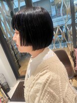 テトテヘアー(tetote hair) ネイビーブルー×ボブ