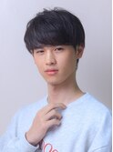 韓国 シースルー マッシュ センターパート ツーブロック刈り上げ