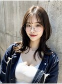 艶髪ミディアム 『艶髪』髪質改善 韓国風外ハネミディ
