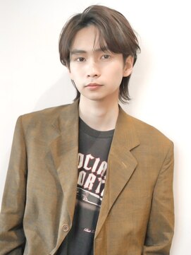 ジョエミバイアンアミ(joemi by Un ami) メンズウルフヘア センターパートウルフ 韓流ヘアセンターパート