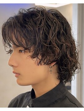 ネクストメンズ 表参道(NEXT men's) ウルフ/アッシュブラック/カルマパーマ/ベリー/ウルフ