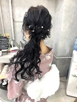 プティクローシェ バイ クオーレ(petite cloche by CUORE)&nbsp;サイドアレンジ浴衣ヘア