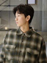 ネロ ヘアサロン 渋谷(NERO HAIR SALON)&nbsp;【眞下秋歩】センターパート スパイラルパーマ 刈り上げなし