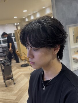 曲がる縮毛矯正専門店 バイ レイズ 名駅(曲がる縮毛矯正専門店 by RAYS) フェザーパーマ 襟足ありセンターパート K