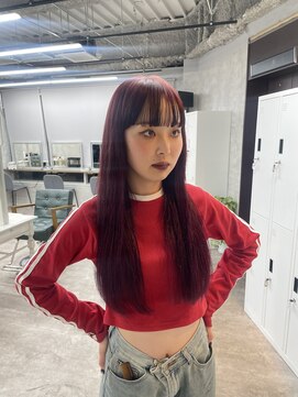 リミットバイアフィナー 大宮店(limit by Afinar) 長さ足し　エクステ　チェリーレッド