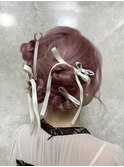 リボンが可愛い◎ツインお団子【Treno.吉祥寺】