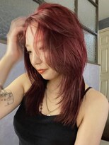 ボコカ(bococa) 【macana指名】暖色ワインレッドダブルカラーレイヤー登戸