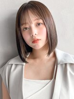 キリ 表参道(kyli)&nbsp;うるツヤデザインカラー薄めバング20代30代40代◎#514f0908