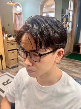 スタンドバーバー 柏(STAND BARBER) MEN’S HAIR/ブルーブラック/フェザーパーマ/ 柏