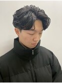 メンズセンターパート/ニュアンスパーマ/立川/HOMME