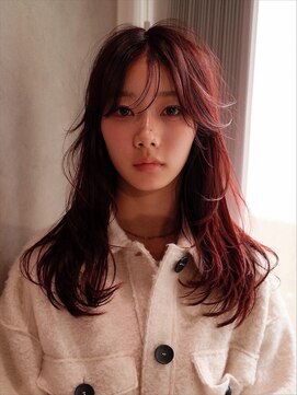 パーク(PAAQ) レイヤーカット/レイヤー/ピンクカラー