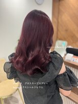 エレノア 静岡店(Eleanor) 【サメシマ】ブリーチ1回×チェリープラムカラー♪