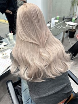 サンクプロジェクト(cinq PROJECT) 原宿韓国顔周りレイヤーミルクティーベージュホワイトブロンド