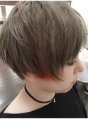 ショートスタイル 【インナーカラー オレンジ】
