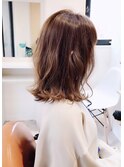 髪質改善外ハネひし形ソフトウルフ簡単まとまるツヤカーブカット