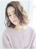 くせ毛風ふんわりボブ