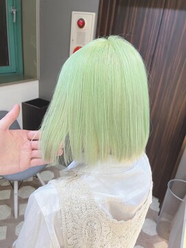 ジルバイジゼル(JILL by GiseL) K_23 色落ちがホワイトブロンドになるミントグリーン