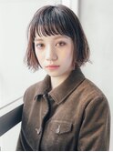 ハッシュカット/フルバング/似合わせカット/レッドブラウン