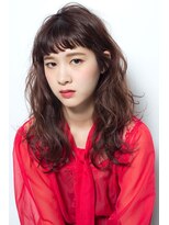 スノッブエンバンプ(snob enVAmp) 眉上バング×パーマスタイル