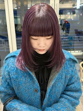 ガーデンヨコハマ(GARDEN YOKOHAMA) ラベンダーフルバング前髪レイヤーカットこなれミディイメチェン