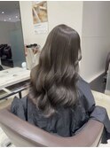 髪質改善カラー　オリーブグレージュ