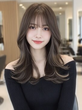 ハーシーバイアポロ 相模大野(HERSHE by apollo) 韓国レイヤー/くびれヘア/アプリコットオレンジ/ハイライトカラ