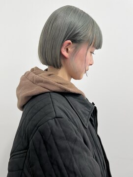 マジコ 原宿(Magico) ボブ/オリーブベージュ/ブリーチ/ダブルカラー/原宿