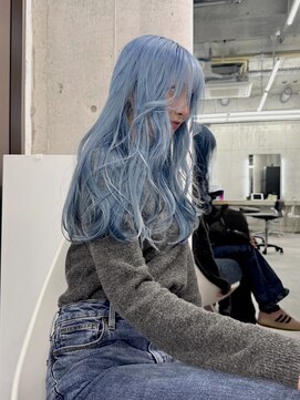 ローレン(Lolen.) ロングの巻き巻き水色カラー　ふじゆー