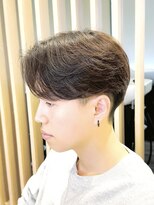 Haleブルーブラックフェザーパーマサーフカールニュアンスパーマ