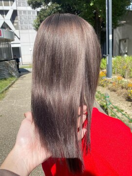 エン 栄店(enne) ココアベージュ×小顔レイヤー