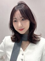 アグノス 青山(Agnos)&nbsp;シースルーバング似合わせカットココアベージュ外ハネボブ