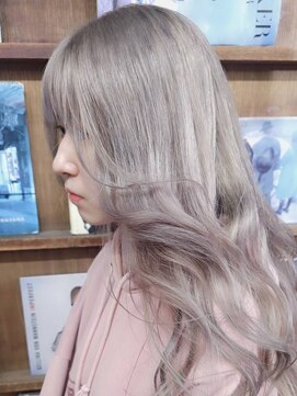 ブロック ジャポン(bloc japon) シルバーベージュ ハイトーン ブリーチ ロングレイヤー/久保田