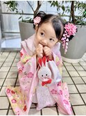 七五三　ツインお団子アレンジ　三歳【立川/soell/水島】