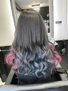 ヘアーデザイン ジェルム(Hair Design germe) プルエクステ派手髪グラデーション #しのだスペシャル