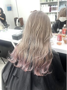 グロウ 渋谷(grow) ミルクティーグレージュ　裾カラー