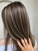 オーシャン(Ocean) バレイヤージュ ハイライト 3Dカラー ロング ストレート