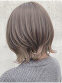 ハッシュカット×ショートボブ×スモーキーブラウン
