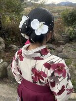 ディティカ サウ(Dityca sow)&nbsp;リボンシニヨン/タイトシニヨン/ヘアセット/卒業式/袴ヘア