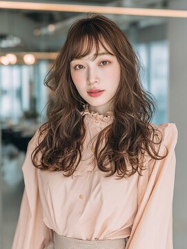 ノイ(neu) 透明感ベージュの韓国風レイヤーロング