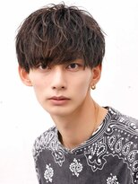 アーリー(Ali'i) ソフトツイストパーマラウンドマッシュショートレイヤーメンズ