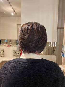 アシャ ヘアー ソリューション 神戸店(asha hair solution) ダークパープル/ナチュラルショート/夏のヘアアレンジ/摂津本山