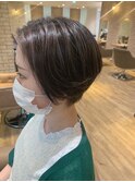 ハンサムショート大人ハイライト_中前