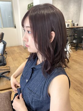 リアントウキョウ(Lian.Tokyo) 大人可愛いミディアム艶々バイオレットカラー