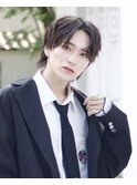 メンズセンターパート韓国スタイル