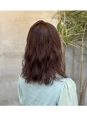 ピンクブラウンパーマ
