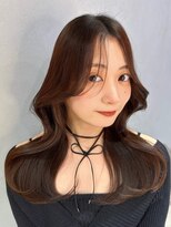 シー(See.)&nbsp;韓国ヘアレイヤーカット顔周りカットブリーチなしダブルカラー