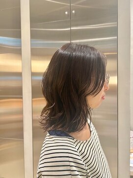 オーガニック リブ 川越(organic+live) 美髪くせ毛風カールデジタルパーマダークアッシュ大人美人